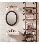 Bathroom wall lamps - Quintiesse Poppy wall lamp - 3 light sources - Old brass IP44 Elstead Lighting QN-POPPY3-HB-BATH - product 5