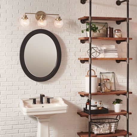 Quintiesse Kinkiet Poppy - 3 źródła światła - Stary mosiądz IP44 Elstead Lighting QN-POPPY3-HB-BATH