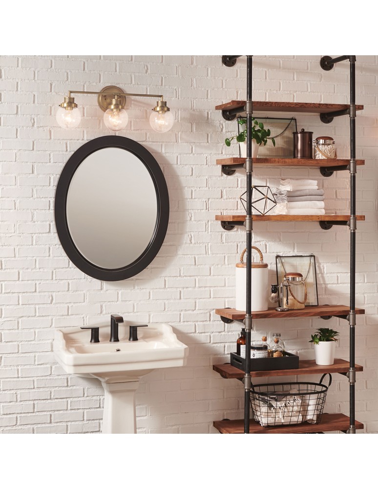 Bathroom wall lamps - Quintiesse Poppy wall lamp - 3 light sources - Old brass IP44 Elstead Lighting QN-POPPY3-HB-BATH - product kolory-swiatla.pl 5