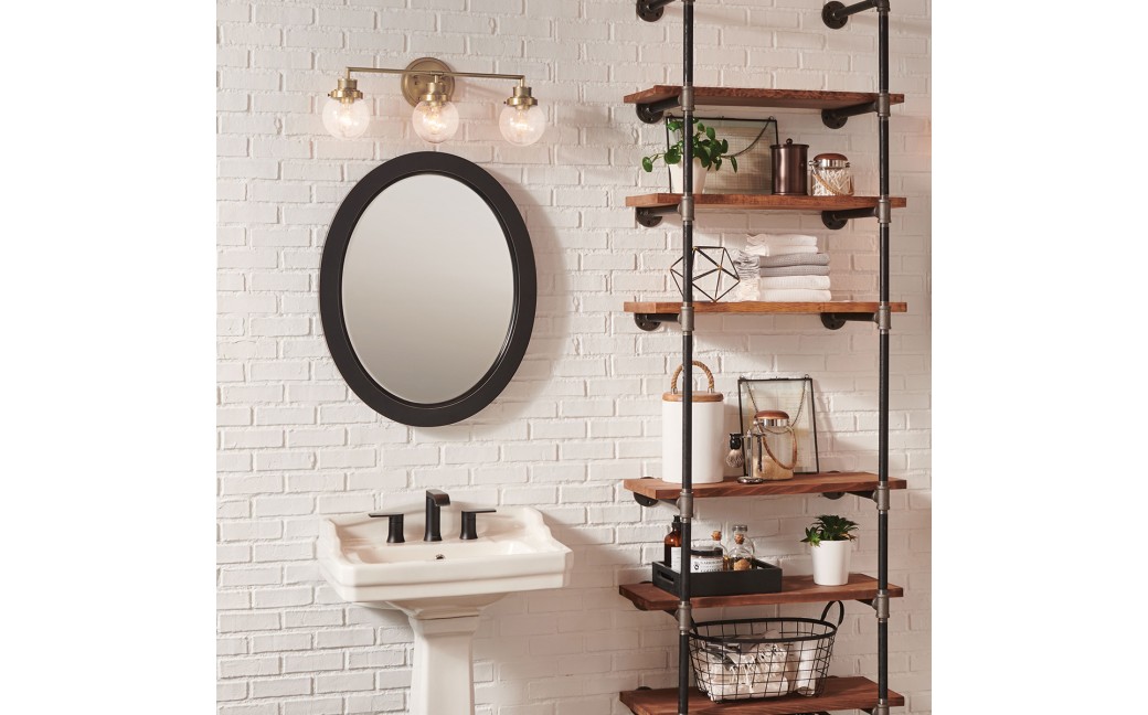 Quintiesse Kinkiet Poppy - 3 źródła światła - Stary mosiądz IP44 Elstead Lighting QN-POPPY3-HB-BATH