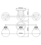 Bathroom wall lamps - Quintiesse Poppy wall lamp - 3 light sources - Old brass IP44 Elstead Lighting QN-POPPY3-HB-BATH - product 6