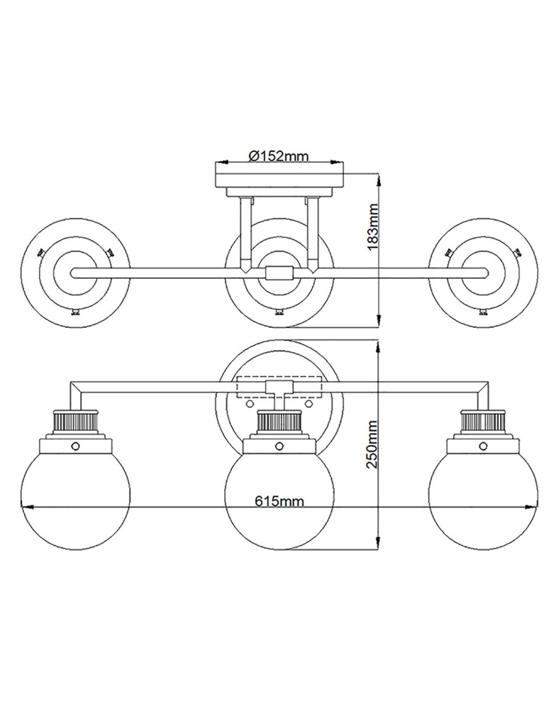 Bathroom wall lamps - Quintiesse Poppy wall lamp - 3 light sources - Old brass IP44 Elstead Lighting QN-POPPY3-HB-BATH - product kolory-swiatla.pl 6