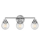 Bathroom wall lamps - Quintiesse Poppy wall lamp - 3 light sources - Polished chrome IP44 Elstead Lighting QN-POPPY3-PC-BATH - product 1