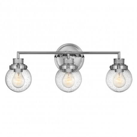 Quintiesse Kinkiet Poppy - 3 źródła światła - Polerowany chrom IP44 Elstead Lighting QN-POPPY3-PC-BATH