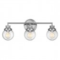 Quintiesse Kinkiet Poppy - 3 źródła światła - Polerowany chrom IP44 Elstead Lighting QN-POPPY3-PC-BATH