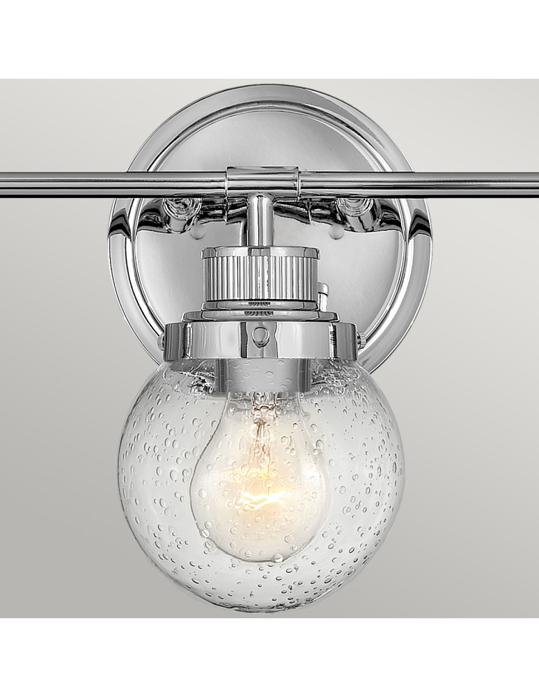 Bathroom wall lamps - Quintiesse Poppy wall lamp - 3 light sources - Polished chrome IP44 Elstead Lighting QN-POPPY3-PC-BATH - product kolory-swiatla.pl 2