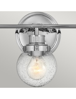 Quintiesse Poppy wall lamp - 3 light sources - Polished chrome IP44 Elstead Lighting QN-POPPY3-PC-BATH - product 2