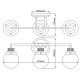 Quintiesse Kinkiet Poppy - 3 źródła światła - Polerowany chrom IP44 Elstead Lighting QN-POPPY3-PC-BATH