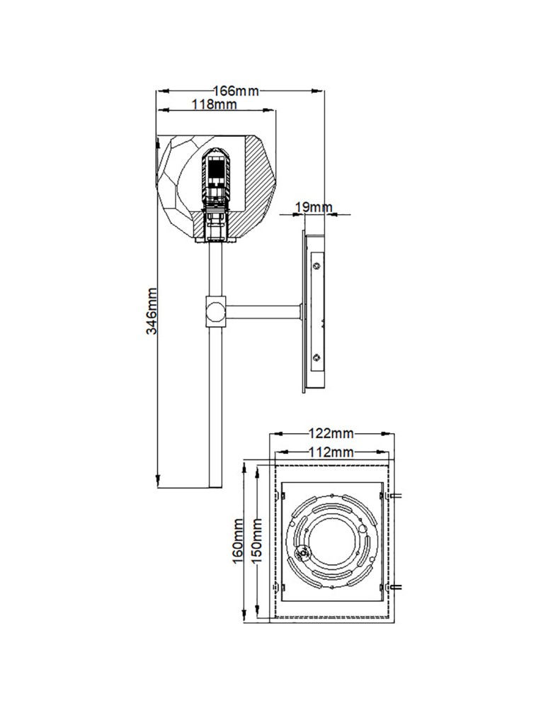 Bathroom wall lamps - Quintiesse Regalia wall lamp - 1 light source IP44 Elstead Lighting QN-REGALIA1-PC-BATH - product kolory-swiatla.pl 6