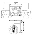 Bathroom wall lamps - Quintiesse Regalia wall lamp - 2 light sources IP44 Elstead Lighting QN-REGALIA2-PC-BATH - product 6