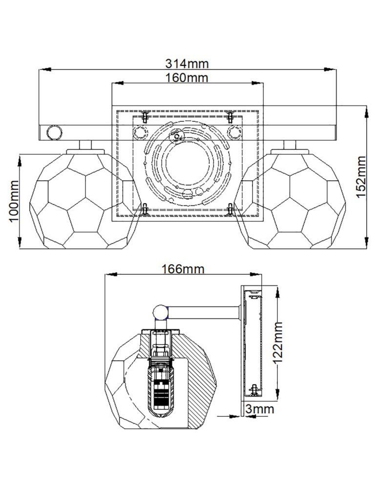 Bathroom wall lamps - Quintiesse Regalia wall lamp - 2 light sources IP44 Elstead Lighting QN-REGALIA2-PC-BATH - product kolory-swiatla.pl 6