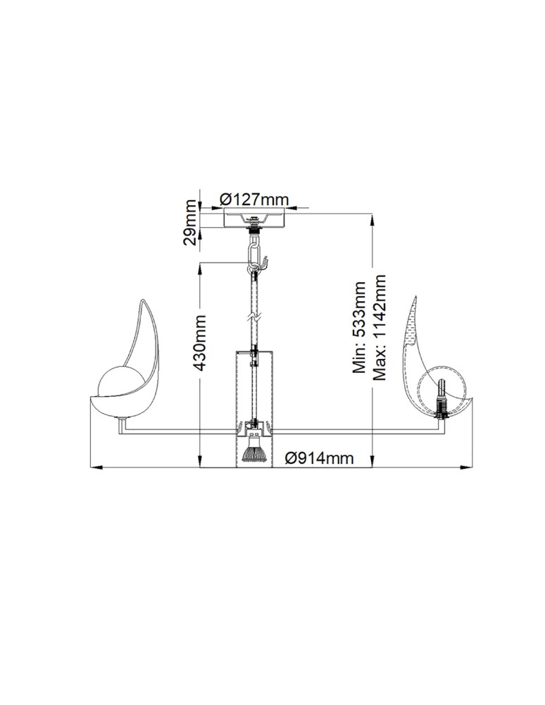 Quintiesse Żyrandol Ren - 5 źródeł światła Elstead Lighting QN-REN5