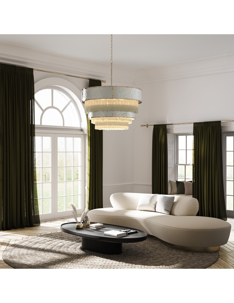 Glamour pendant lamps - Quintiesse Reverie pendant lamp - 12 light sources Elstead Lighting QN-REVERIE-12P-CPG - product kolory-swiatla.pl 5