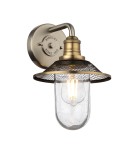 Bathroom wall lamps - Quintiesse Rigby wall lamp - 1 light source - Antique nickel / Old brass IP44 Elstead Lighting QN-RIGBY1-BATH-AN - product 1