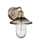 Bathroom wall lamps - Quintiesse Rigby wall lamp - 1 light source - Antique nickel / Old brass IP44 Elstead Lighting QN-RIGBY1-BATH-AN - product 2