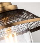 Bathroom wall lamps - Quintiesse Rigby wall lamp - 1 light source - Antique nickel / Old brass IP44 Elstead Lighting QN-RIGBY1-BATH-AN - product 4