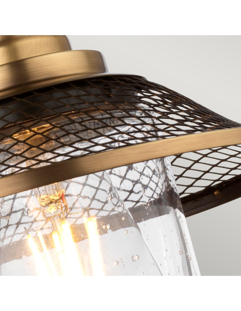 Bathroom wall lamps - Quintiesse Rigby wall lamp - 1 light source - Antique nickel / Old brass IP44 Elstead Lighting QN-RIGBY1-BATH-AN - product kolory-swiatla.pl 4