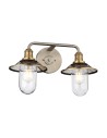 Quintiesse Rigby wall lamp - 2 light sources - Antique nickel / Old brass IP44 Elstead Lighting QN-RIGBY2-BATH-AN