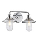 Bathroom wall lamps - Quintiesse Rigby wall lamp - 2 light sources - Polished chrome IP44 Elstead Lighting QN-RIGBY2-BATH-PC - product 1