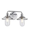 Quintiesse Kinkiet Rigby - 2 źródła światła - Polerowany chrom IP44 Elstead Lighting QN-RIGBY2-BATH-PC