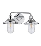 Bathroom wall lamps - Quintiesse Rigby wall lamp - 2 light sources - Polished chrome IP44 Elstead Lighting QN-RIGBY2-BATH-PC - product 2