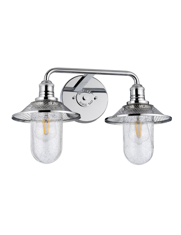 Bathroom wall lamps - Quintiesse Rigby wall lamp - 2 light sources - Polished chrome IP44 Elstead Lighting QN-RIGBY2-BATH-PC - product kolory-swiatla.pl 2