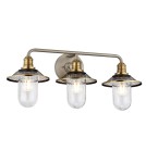 Bathroom wall lamps - Quintiesse Rigby wall lamp - 3 light sources - Antique nickel / Old brass IP44 Elstead Lighting QN-RIGBY3-BATH-AN - product 1