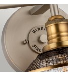 Bathroom wall lamps - Quintiesse Rigby wall lamp - 3 light sources - Antique nickel / Old brass IP44 Elstead Lighting QN-RIGBY3-BATH-AN - product 2