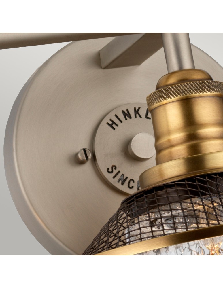 Bathroom wall lamps - Quintiesse Rigby wall lamp - 3 light sources - Antique nickel / Old brass IP44 Elstead Lighting QN-RIGBY3-BATH-AN - product kolory-swiatla.pl 2