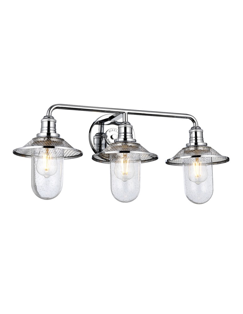 Bathroom wall lamps - Quintiesse Rigby wall lamp - 3 light sources - Polished chrome IP44 Elstead Lighting QN-RIGBY3-BATH-PC - product kolory-swiatla.pl 1