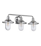 Bathroom wall lamps - Quintiesse Rigby wall lamp - 3 light sources - Polished chrome IP44 Elstead Lighting QN-RIGBY3-BATH-PC - product 2