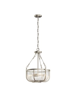 Quintiesse Roux Pendant Lamp / Semi-Plaf - 3 light sources - Brushed Nickel Elstead Lighting QN-ROUX3-BN