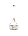 Quintiesse Roux Pendant Lamp / Semi-Plaf - 3 light sources - Brushed Nickel Elstead Lighting QN-ROUX3-BN