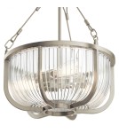 Quintiesse Lampa wisząca / Półplafon Roux - 3 źródła światła - Szczotkowany nikiel Elstead Lighting QN-ROUX3-BN