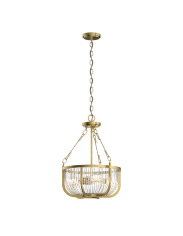 Quintiesse Lampa wisząca / Półplafon Roux - 3 źródła światła - Naturalny mosiądz Elstead Lighting QN-ROUX3-NBR