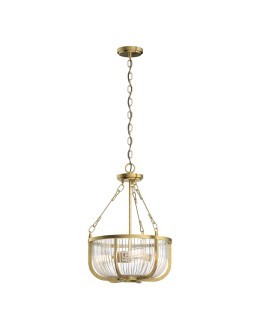 Quintiesse Lampa wisząca / Półplafon Roux - 3 źródła światła - Naturalny mosiądz Elstead Lighting QN-ROUX3-NBR