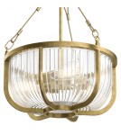 Retro pendant lamps - Quintiesse Roux pendant lamp / semi-plafond - 3 light sources - Natural brass Elstead Lighting QN-ROUX3-NBR - product 2
