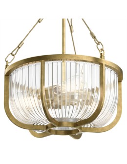 Quintiesse Lampa wisząca / Półplafon Roux - 3 źródła światła - Naturalny mosiądz Elstead Lighting QN-ROUX3-NBR - produkt 2