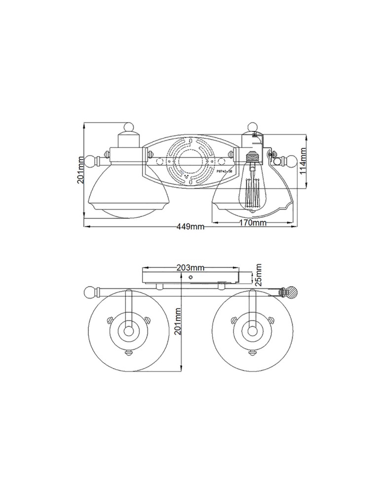 Bathroom wall lamps - Quintiesse Scholar wall lamp - 2 light sources IP44 Elstead Lighting QN-SCHOLAR2 - product kolory-swiatla.pl 6