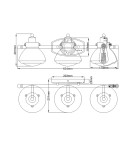 Bathroom wall lamps - Quintiesse Scholar wall lamp - 3 light sources IP44 Elstead Lighting QN-SCHOLAR3 - product 6