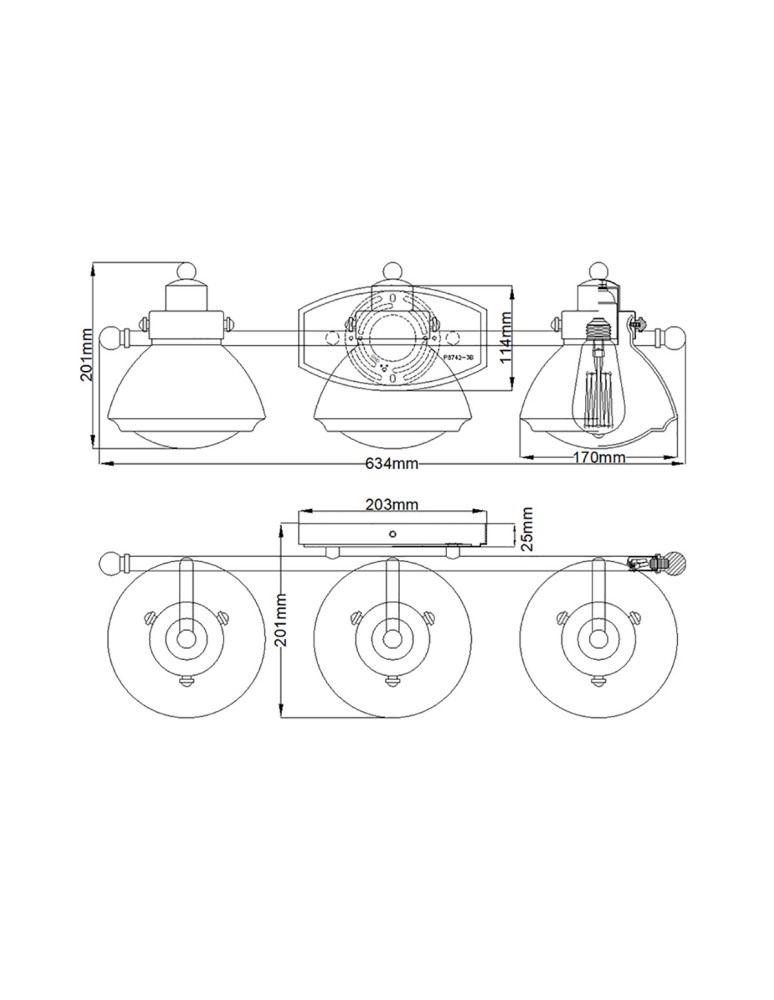 Quintiesse Kinkiet Scholar - 3 źródła światła IP44 Elstead Lighting QN-SCHOLAR3