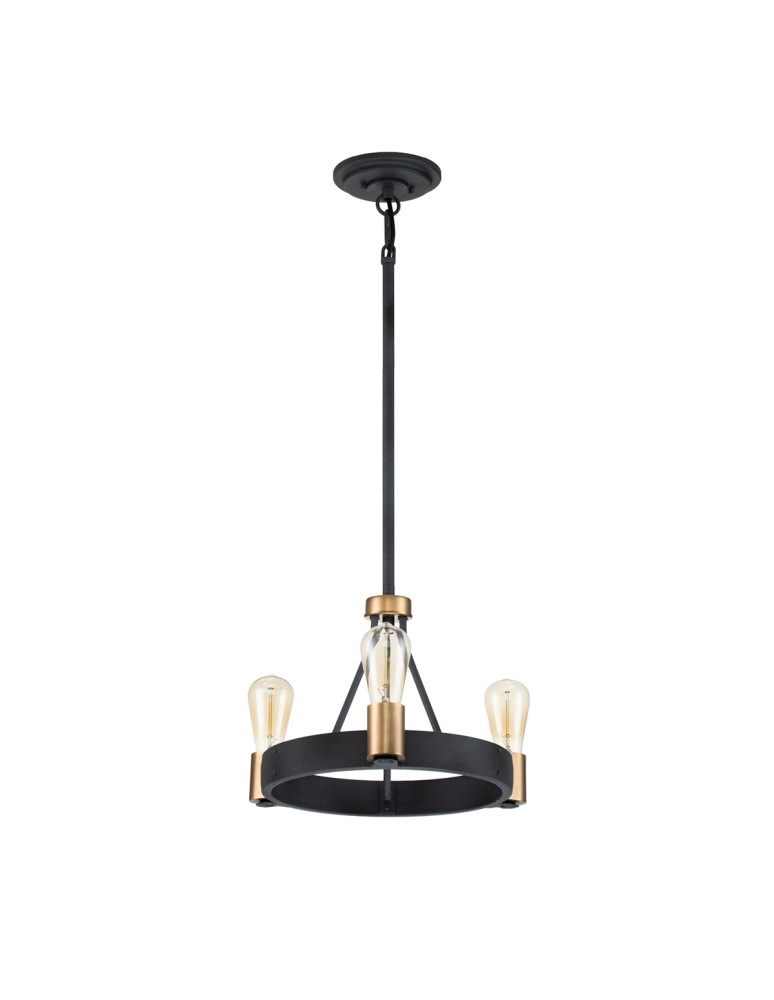 Rustic pendant lamps - Quintiesse Silas pendant lamp / semi-flame - 3 light sources Elstead Lighting QN-SILAS-3P-DZ - product kolory-swiatla.pl 4