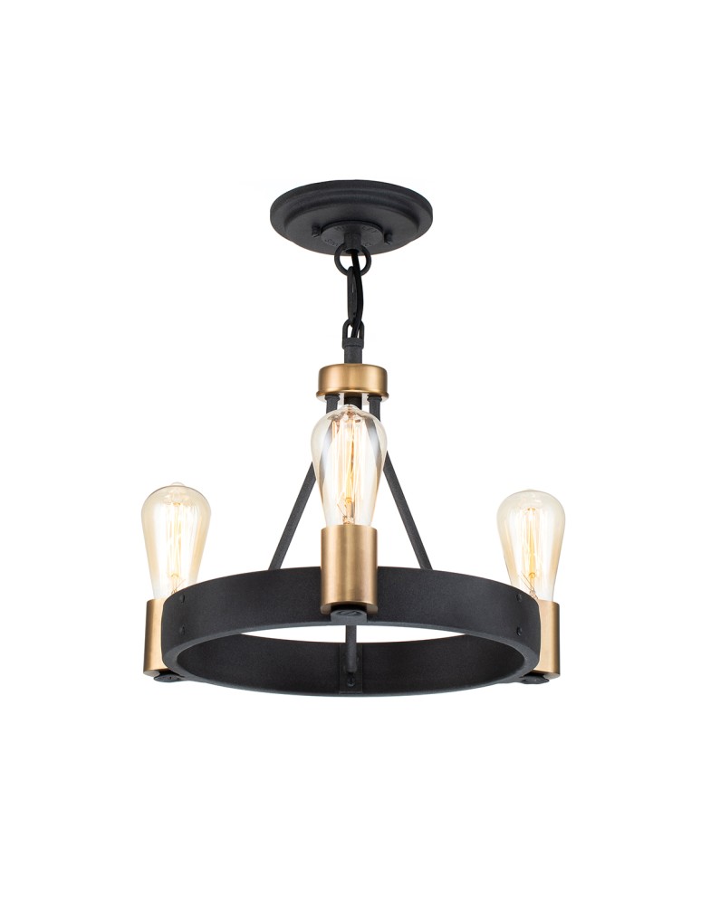 Quintiesse Lampa wisząca / Półplafon Silas - 3 źródła światła Elstead Lighting QN-SILAS-3P-DZ