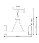 Quintiesse Lampa wisząca / Półplafon Silas - 3 źródła światła Elstead Lighting QN-SILAS-3P-DZ