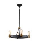 Rustic pendant lamps - Quintiesse Silas pendant lamp / semi-flame - 4 light sources Elstead Lighting QN-SILAS-4P-DZ - product 1