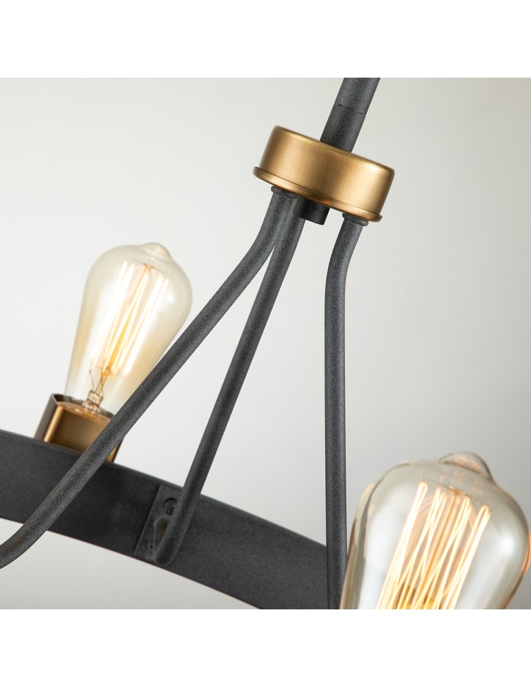 Rustic pendant lamps - Quintiesse Silas pendant lamp / semi-flame - 4 light sources Elstead Lighting QN-SILAS-4P-DZ - product kolory-swiatla.pl 3