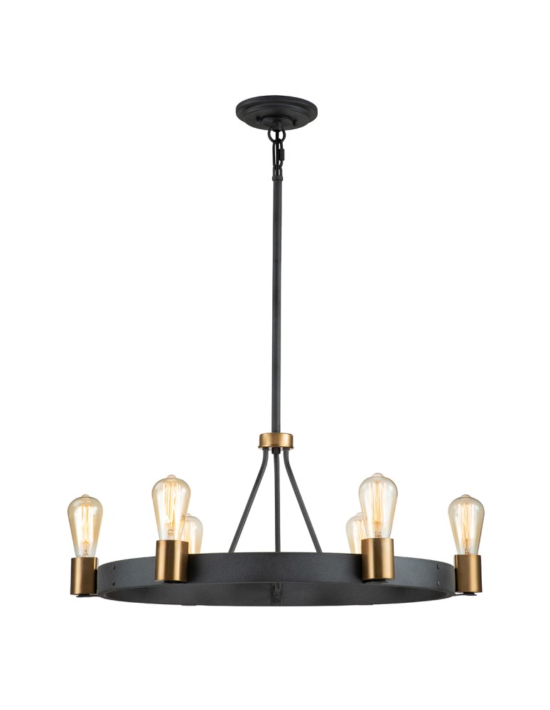 Quintiesse Lampa wisząca / Półplafon Silas - 6 źródeł światła Elstead Lighting QN-SILAS-6P-DZ
