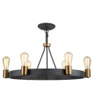 Rustic pendant lamps - Quintiesse Silas Pendant Lamp / Semi-Plafond - 6 light sources Elstead Lighting QN-SILAS-6P-DZ - product 6