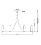 Quintiesse Lampa wisząca / Półplafon Silas - 6 źródeł światła Elstead Lighting QN-SILAS-6P-DZ