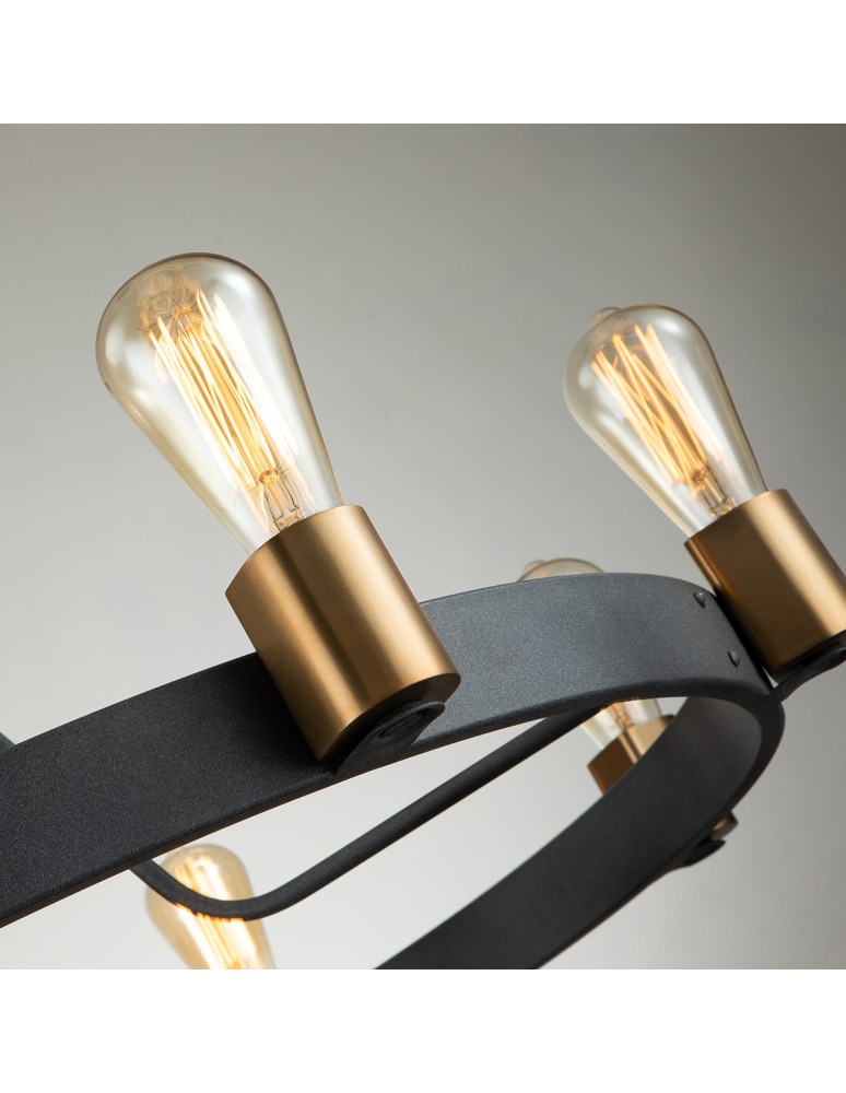 Quintiesse Lampa wisząca / Półplafon Silas - 8 źródeł światła Elstead Lighting QN-SILAS-8P-DZ